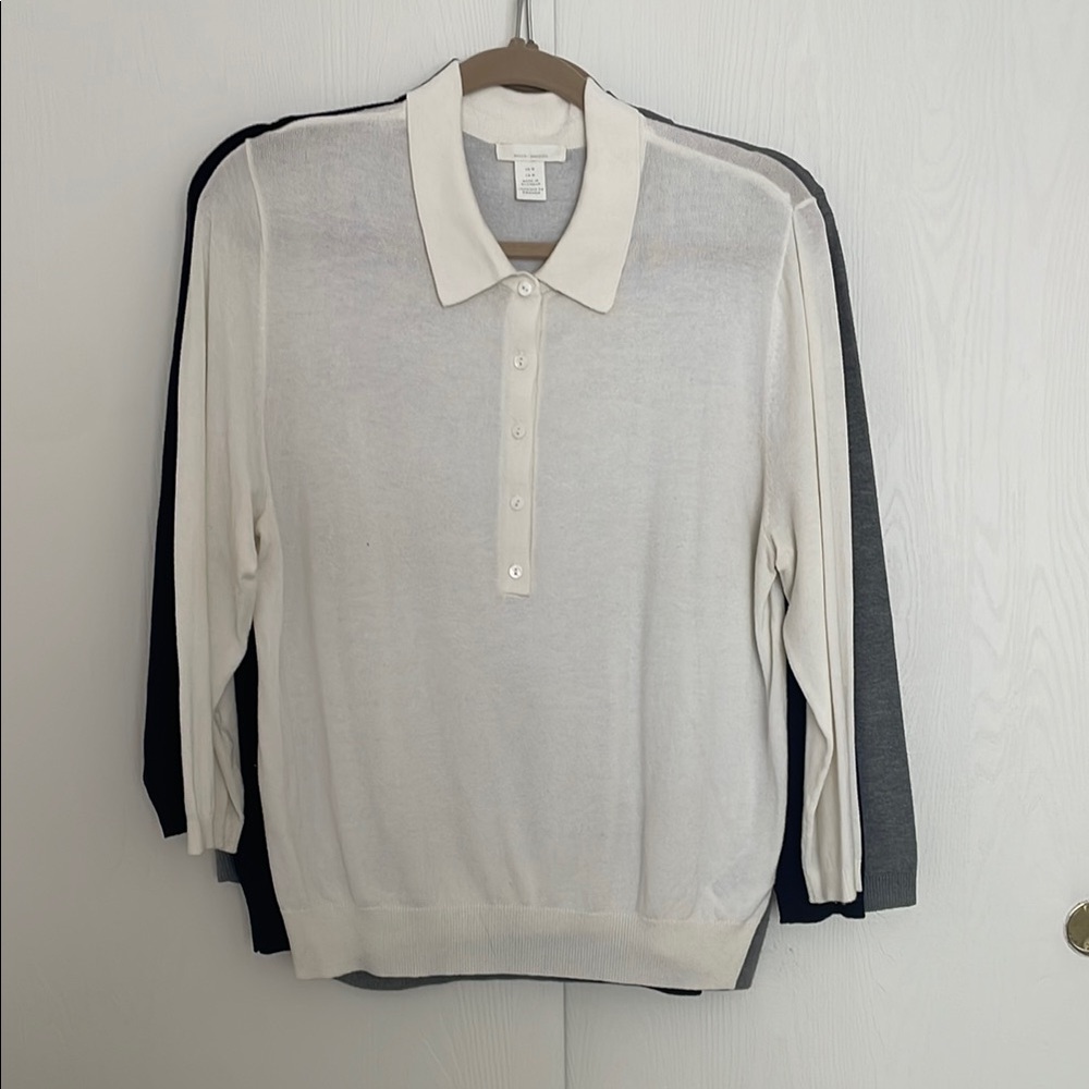H&M Set of 3- Collared Sweaters - Picture 2 of 5